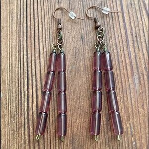 *5 For $20***💖Purple Dangle Drop Ladies Earrings,  Handmade Ladies Earrings